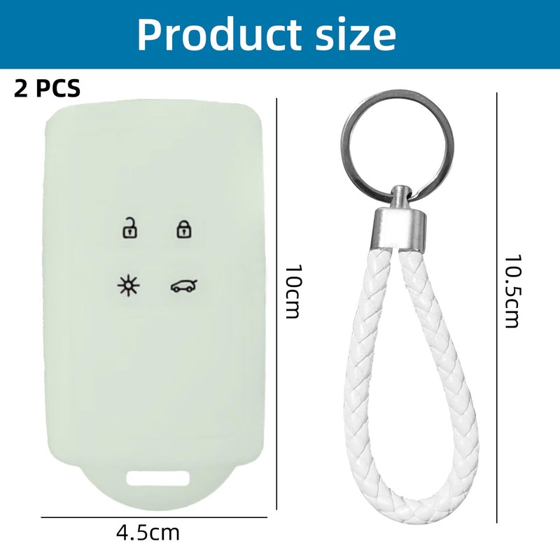 Pack of 2 Car Key Case Blue Compatible with Renault