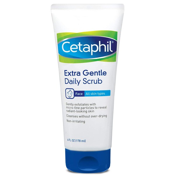 Extra Gentle Daily Scrub ,Gently Exfoliates & Cleanses Without Over-drying, For All Skin Types, Non-Irritating & Hypoallergenic,Suitable For Sensitive Skin, 6 Fl Oz, Pack of 2