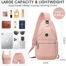 Small Crossbody Purses Bags for Women Men Travel, Chest Sling Bag Women Casual Cross Body Bag for Woman Sling Backpack PInk