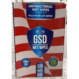 GSD Good Hygiene Hand  Surface Wipes Aloe Vera 4 Pack - 80 Wet Wipes Per Pack