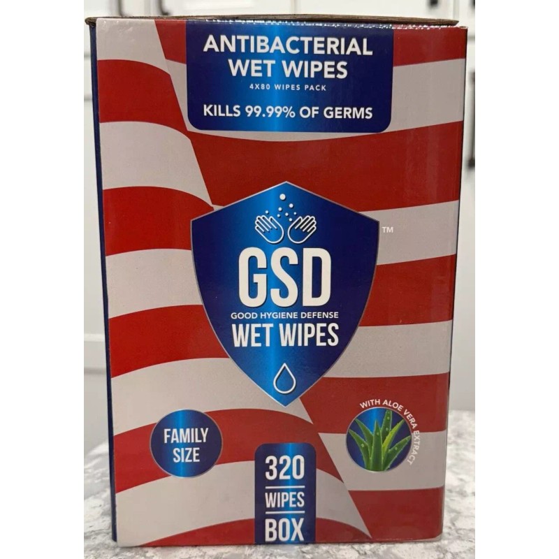 GSD Good Hygiene Hand Surface Wipes Aloe Vera 4 Pack