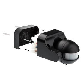 HUBER Motion 2 Infrared Motion Sensor 180° Indoor/Outdoor Motion Sensor IP44 I 230 V Motion Sensor LED Suitable for Vertical Adjustable Black