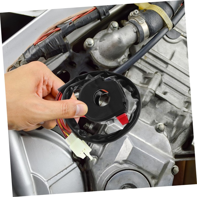 Zerodeko Motorcycle Kill Start Switch Handlebar Button with Electric Start