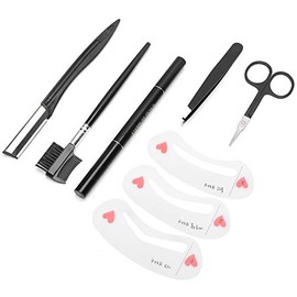 Ymiko Eyebrow Trimmer Set for Women Makeup Tools Eyebrow Pencil 8pcs Stainless Steel Quick Trim Small Convenient Travel Size