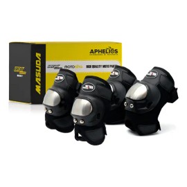 Set Juego 4 Piezas Rodilleras Y Coderas Iron Racing Unitalla Negro Unitalla                                                                           