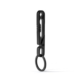 KeyUnity Titanium Black Keychain Pocket Clip | 2-in-1 EDC Key Ring Holder with Hex Bit Driver for Belt | Portable Hanging Buckle for Men & Women Outdoor Activities