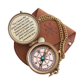 NEOVIVID for I Know The Plans I Have for You Engraved Compass, Jeremiah 29 11, Baptism Gifts, Best Easter, Birthday, Mothers Day, Fathers Day, Graduation Gift, Wedding Gifts