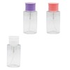 NoxWisp 3 Pcs Transparent Push Down Pump Dispenser with Labels,
