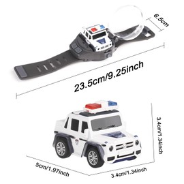 Watch Remote Control Car Toy for Kids,New Mini 2.4 Ghz Racing Game Wrist Cars Easter Toy with LED Light,Watches Remote Control Car for Boys and Girls Birthday Gifts,USB Charging,White