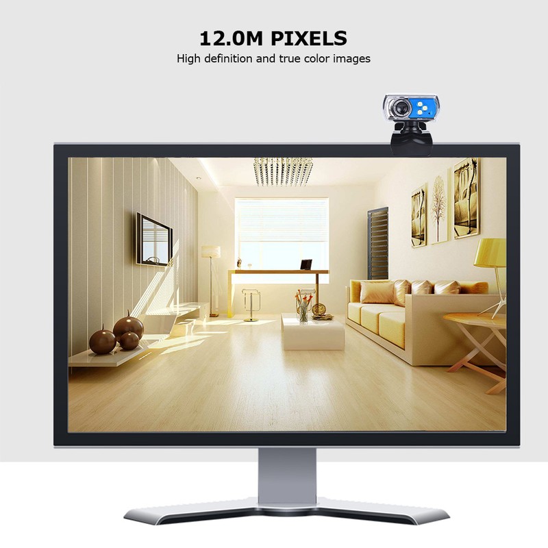 360 Degree Rotation USB HD 12 Megapixels Webcam Free Drive