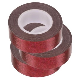 CALLARON Cinta Adhesiva de Tela Brillante Roja, 3 Rollos Efecto Holográfico, Cinta Adhesiva Fuerte para Embalaje, Manualidades y Decoración, Resistente y Multifuncional para Interiores