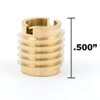 E-Z LOK 400-M6 Threaded Inserts for Wood, Installation Kit, Brass,