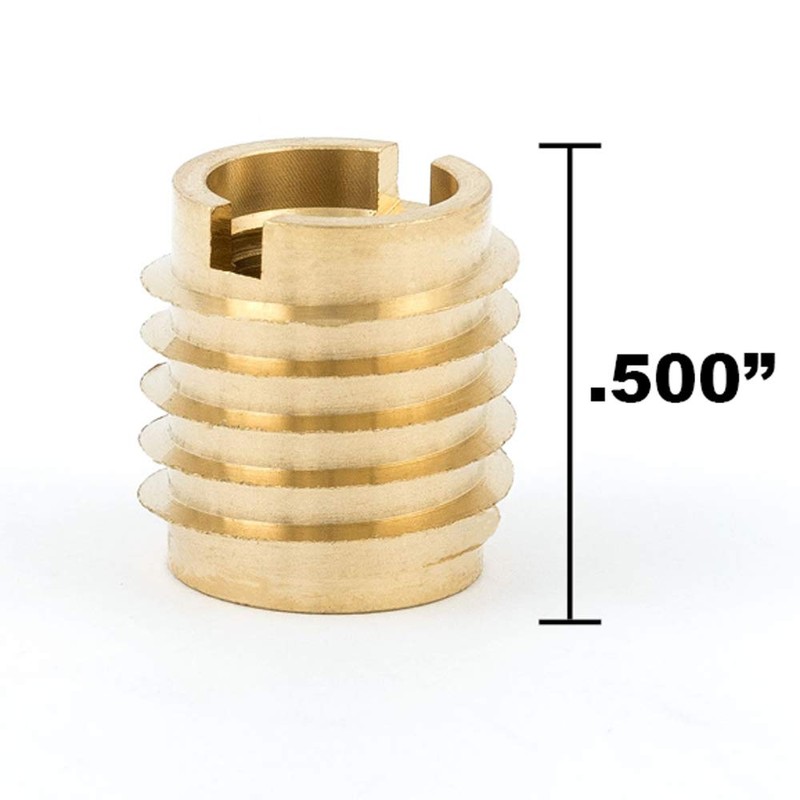 E-Z LOK 400-M6 Threaded Inserts for Wood, Installation Kit, Brass,
