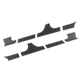 GRAND ORANGE 4-Door Body Armor Cladding Compatible with Jeep Wrangler JK 2007 2008 2009 2010 2011 2012 2013 2014 2015 2016 2017 2018 Driver and Passager side Black