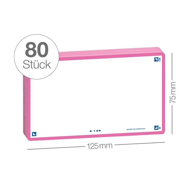 Oxford Flash 2.0 Flashcards A7 75 x 125 mm Blanco
