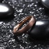 King Will 4mm Dome Brown Tungsten Carbide Wedding Band Ring