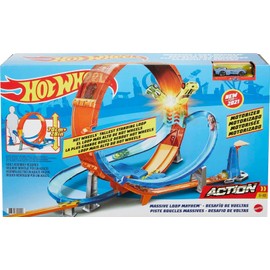 Hot Wheels Action, Desafío de Vueltas, Pista de Juguete para bebés a Partir de 5 años                                                                 