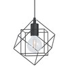 EGLO Straiton Black Steel Modern Geometric Pendant Light