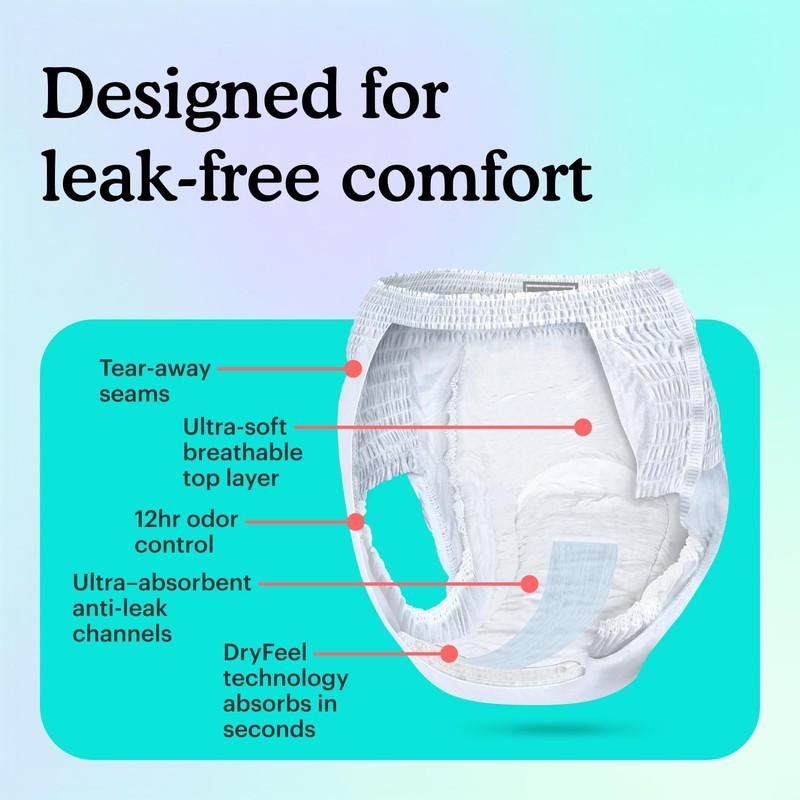 Because Overnight Absorbency Pull Ups - Adult Disposable Incontinence Underwear,