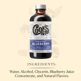 Cook's, Blueberry Extract for Baking, Pies, Jam, Jellies, Candies, Syrup, 4 oz
