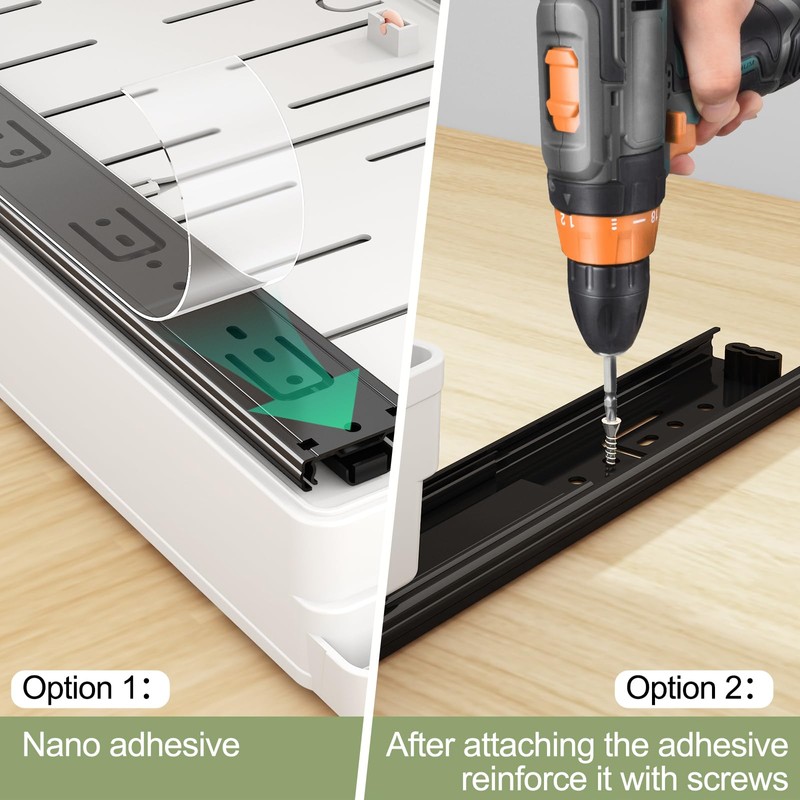 DOMNIU 2 Pack Pull Out Cabinet Organizers Expandable (13''-19''), Plastic