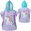 BESTIF Bath Poncho Children's Bath Towel Poncho with Hood Terry