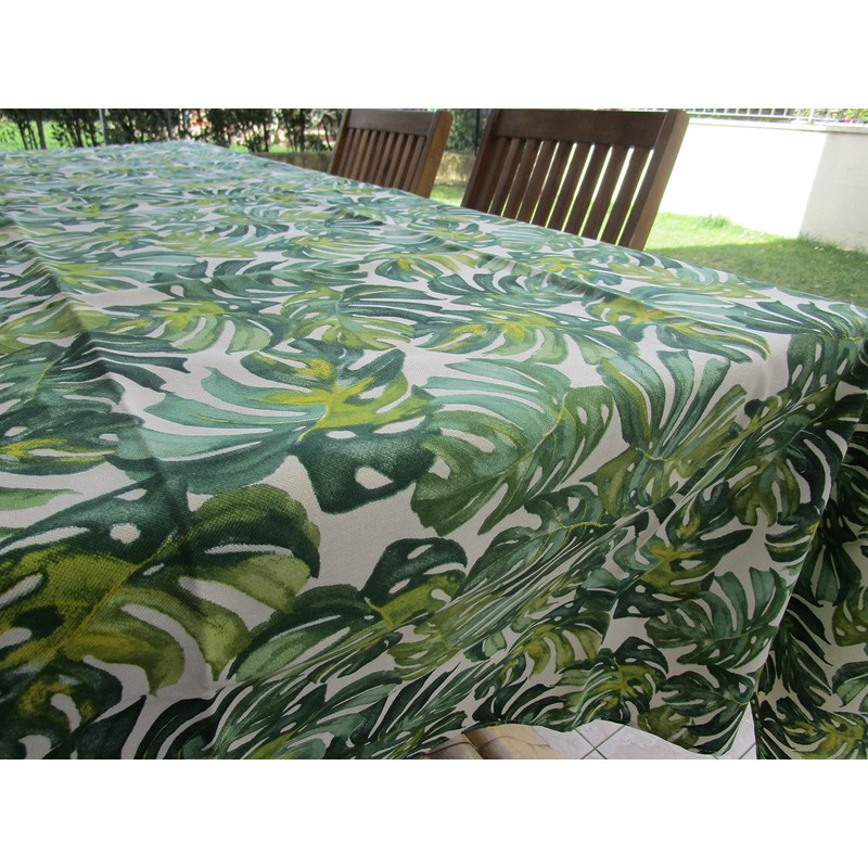 pago poco Spring-Summer 2021 Collection Tablecloth Rectangular Pattern Leaf Palm