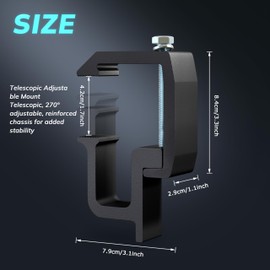 QYMOPAY Truck Cap Mounting Clamps, Heavy Duty Camper Shell Clamps for Chevy Silverado Sierra 1500/2500/3500, for Dodge, for Ram 1500/2500/3500, F150 F250, for Mitsubishi, for Toyota (4 pcs)