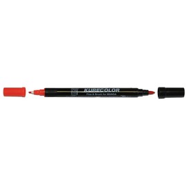 Zig Kurecolor Fine & Brush Dual Tip Marker for Manga Comic Art Illustration - Red 218