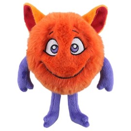 The Puppet Company Orange Micro-Monster Finger Puppet - Soft Plush Womp Character Toy for Imaginative Play, Storytelling, and Early Learning - 14cm