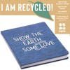 Eccolo Desk Size Recycled Journal Notebook, Embossed Hardcover, 256 Ruled