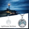 ONEFINITY Lighthouse Necklace for Women Sterling Silver Turquoise Compass Pendant