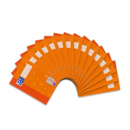 Oxford 100050409 Exercise Book A5 Line Style 7 Squared 7mm 16 Sheets 90 g/m² Optic Paper Pack of 15 Orange