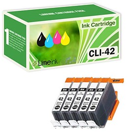 Limeink 5 Black Compatible High Yield Ink Cartridges Replacement for CLI-42 for Canon PIXMA PRO-100 100 100S CLI 42 Pro100