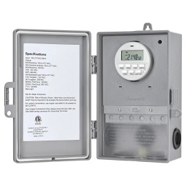 DEWENWILS Pool Pump Timer, Digital Timer Box, 2HP 40A ON/Off Programmable Timer