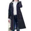 Homgro Women's Hooded Rain Jacket Long Waterproof Raincoat Ladies Fashion