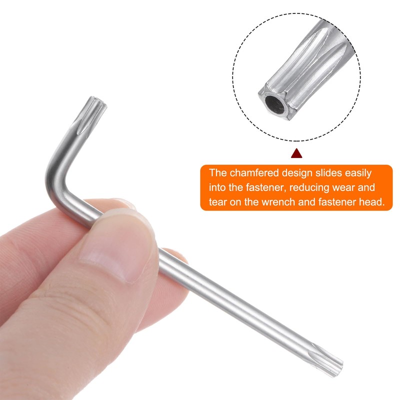 sourcing map T20 Tamper Proof Torx Star Key Bit Wrench
