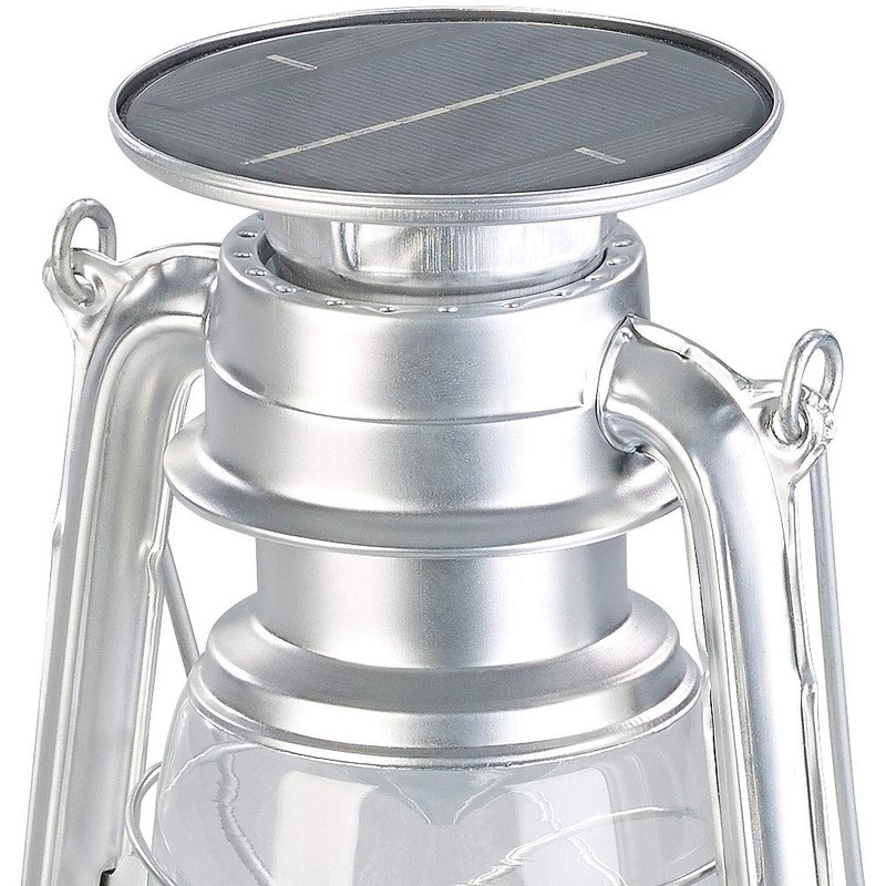 Lunartec Storm Lantern LED Solar: Set of 2 Dimmable High-Power