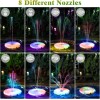 AMZtime USB Fountain Pump with Light & Remote,8 Nozzles for