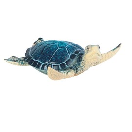 ICE ARMOR 6" W Blue Sea Turtle Swimming Statue Marine Life Decoration Figurine Office Desk/Home/Living Room/Table Decor, Perfect House Warming Unique Gifts for New Home