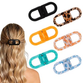 Sunolga Magnetic Hair Clips, Decorative Strong Hold No-Slip Claw Clips, 6pcs DIY Cute Magnetic Seamless Hairstyling Accessories for Easy Half-Up Hairstyles, Lightweight Hairclips Suit All Hair Types