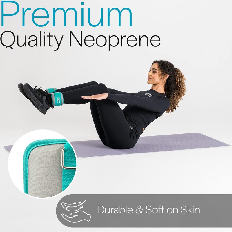 Core Balance Ankle and Wrist Weights Adjustable Strap Neoprene Fabric