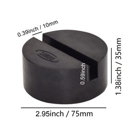 DEDC 4PCS Rubber Jack Pads Universal Slotted Frame Rail Protector for Trolley Jack Pinch Weld Protector