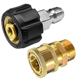 TAPKUA Pressure Washer Adapter Set M22 3/8 Inch Hose Quick Connect Set, Gun Quick Connection for High Pressure Hoses