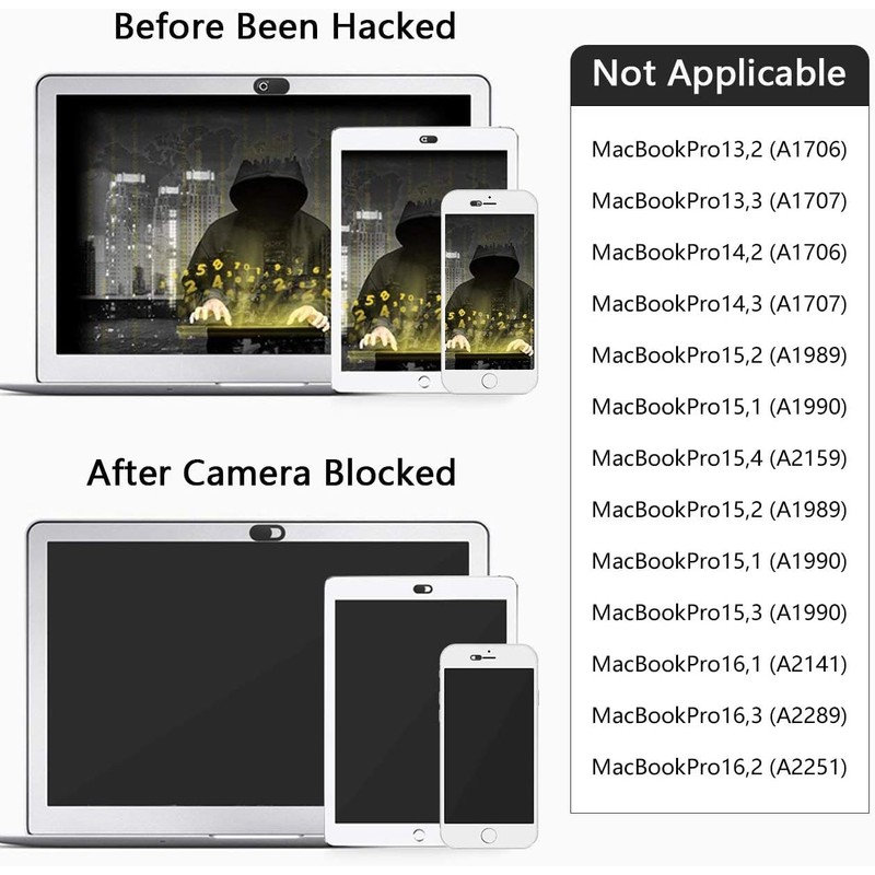 4 Pack Webcam Cover Slider for Privacy, 0.027 inch Ultra