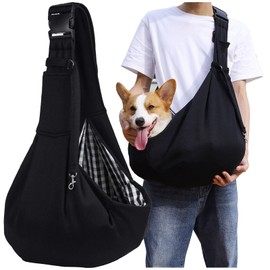 Dog Bag for Small Dogs Dog Carry Bag up to 8 kg Cat Shoulder Bag for Walking Black