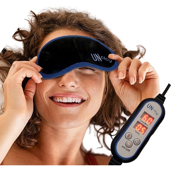 UNclog-Heated Eye Mask-Electric eye pad-Far Infrared warm therapy to unblock glands Relieve evaporative dry eye synd, Stye,Bleparitis