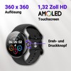 SmartWatch XINJI N2 with Bluetooth, AMOLED Touch Panel, Pulse/HRV/Blood Oxygen