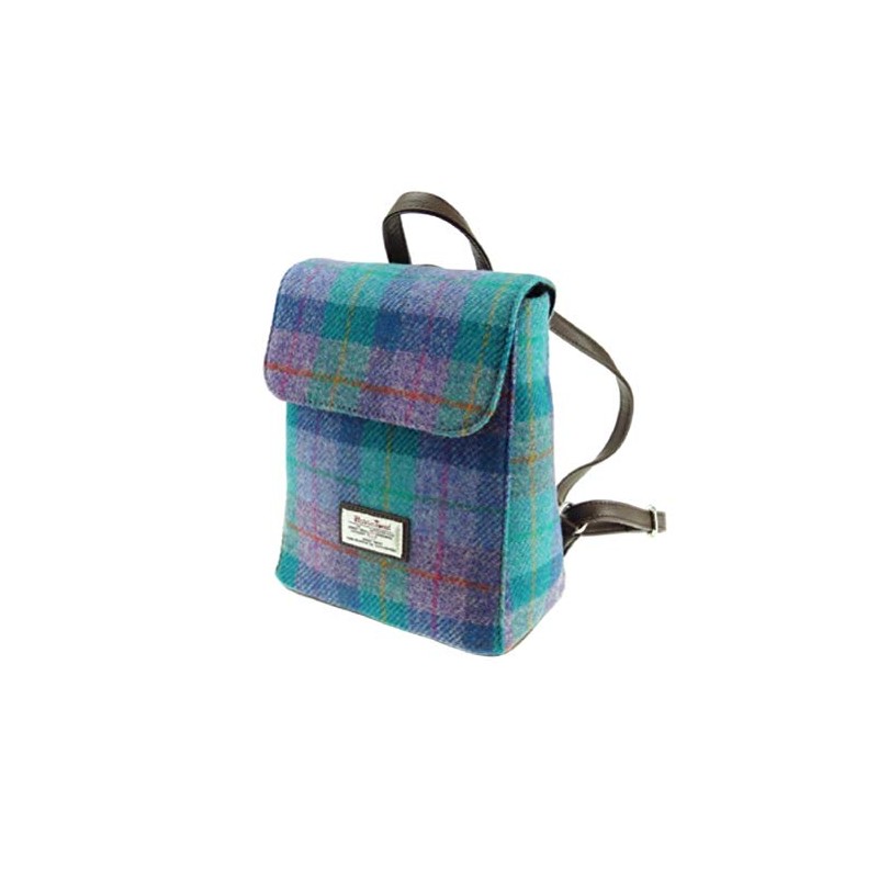 Glen Appin Harris Tweed ‘Tummel’ Mini Backpack with Adjustable Straps