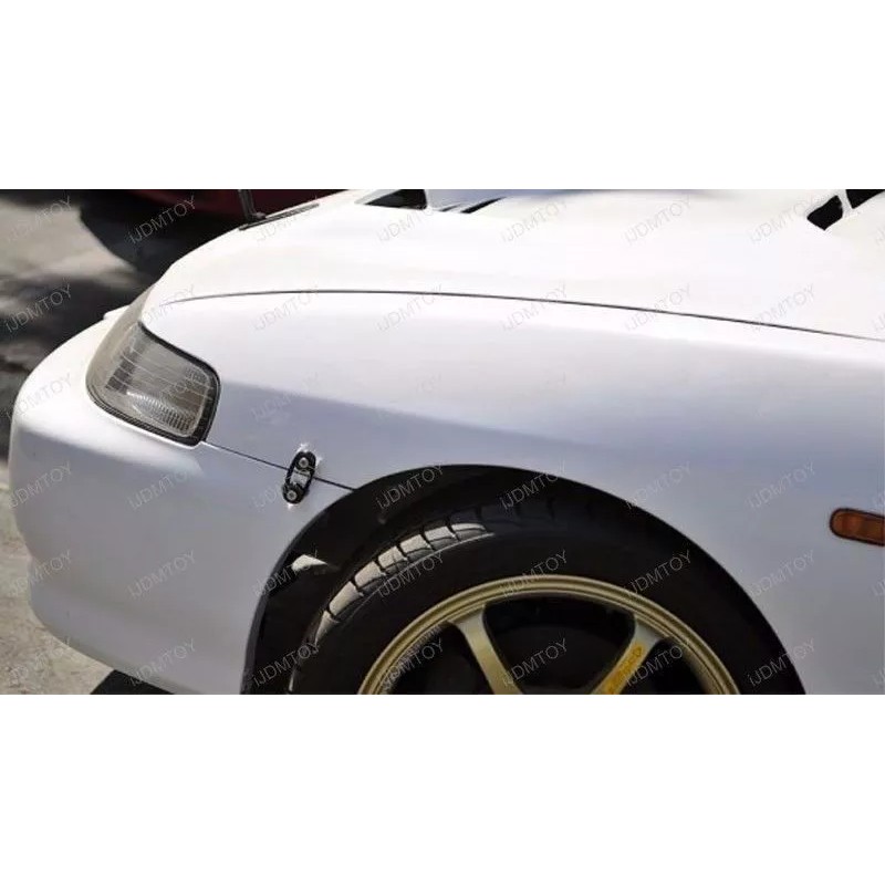 NONE SILVER JDM BUMPER Quick Release Fasteners For Car Trunk